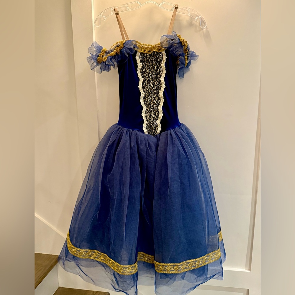 Revolution Blue and Gold Kids Dance Costume